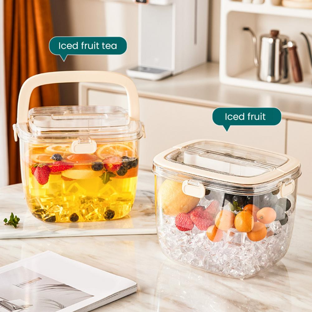 Lismali Home and Decor Ice Bucket - Portable Transparent Box