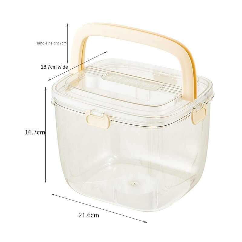 Lismali Home and Decor Ice Bucket - Portable Transparent Box