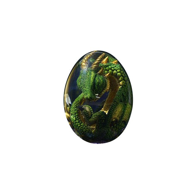 Lismali Home and Decor Lava Dragon Egg With Lighting Base Resin Crystal Transparent Sculpture For Souvenir Ornament Gifts