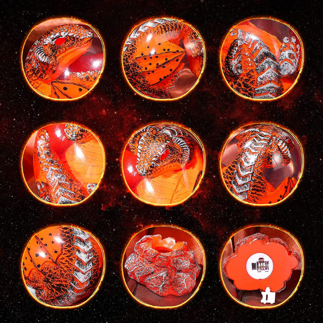 Lismali Home and Decor Lava Dragon Egg With Lighting Base Resin Crystal Transparent Sculpture For Souvenir Ornament Gifts