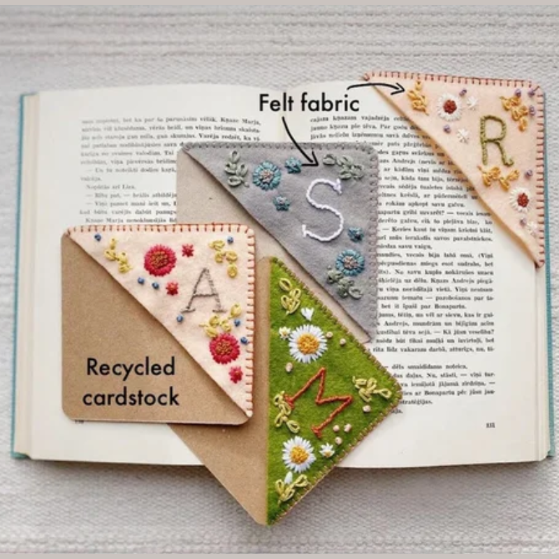 Lismali - Personalized Hand Embroidered Corner Bookmark
