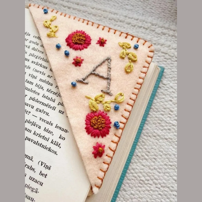 Lismali - Personalized Hand Embroidered Corner Bookmark