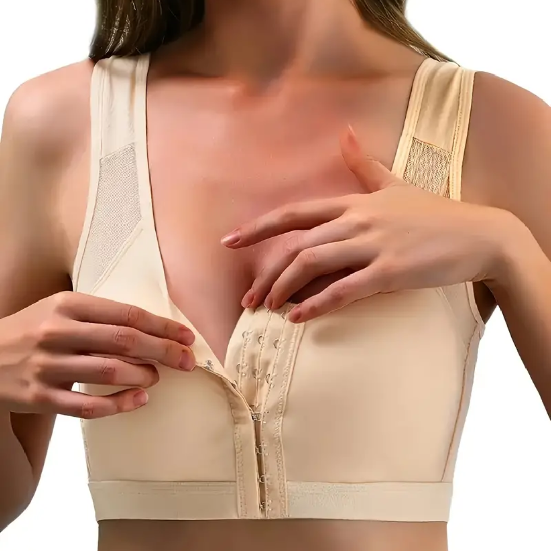 Posture Support Corrector Boost Bra Front Closure Bra Plus Size For Women