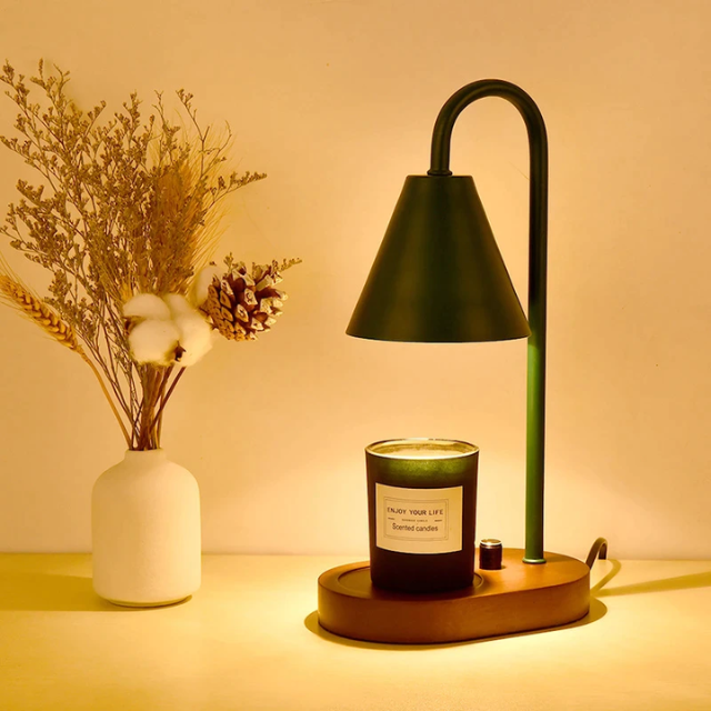 Lismali Home and Decor Electric Candle Wax Warmer Lamp Retro Adjustable Brightness Melting