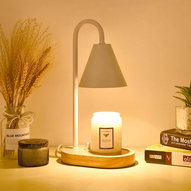 Lismali Home and Decor Electric Candle Wax Warmer Lamp Retro Adjustable Brightness Melting