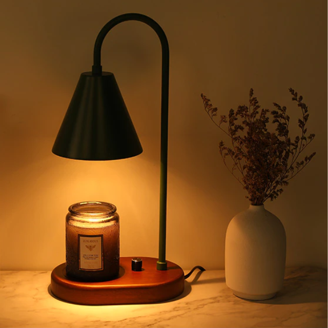 Lismali Home and Decor Electric Candle Wax Warmer Lamp Retro Adjustable Brightness Melting