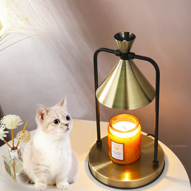 Lismali Home and Decor Electric Candle Wax Warmer Lamp Timer Adjustable Brightness Melting