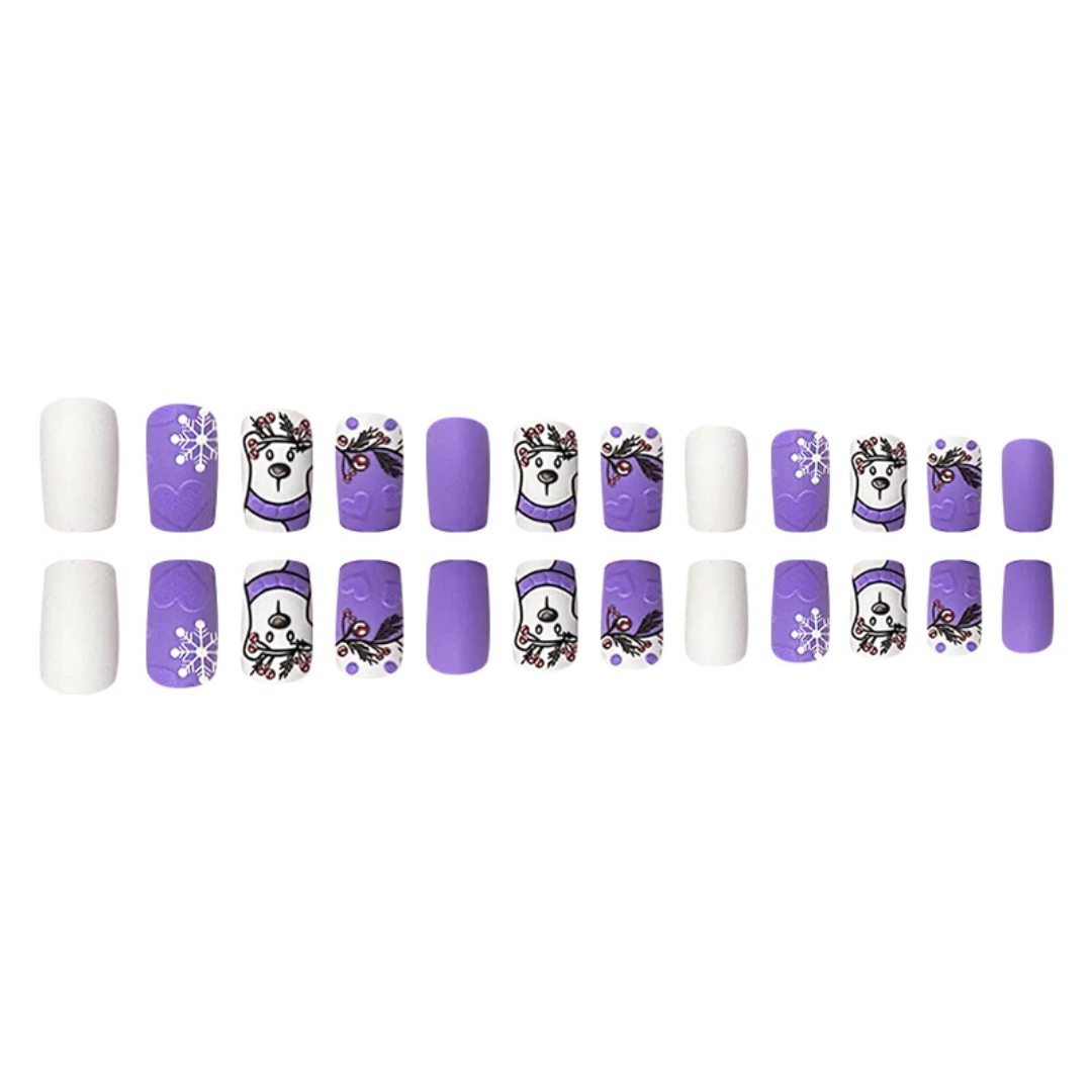 24PCS Christmas Press On Nails SB3835