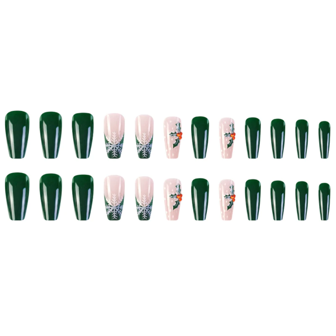 24PCS Christmas Press On Nails SB3850