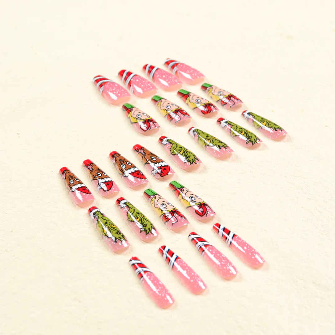 24PCS Christmas Press On Nails SB3834
