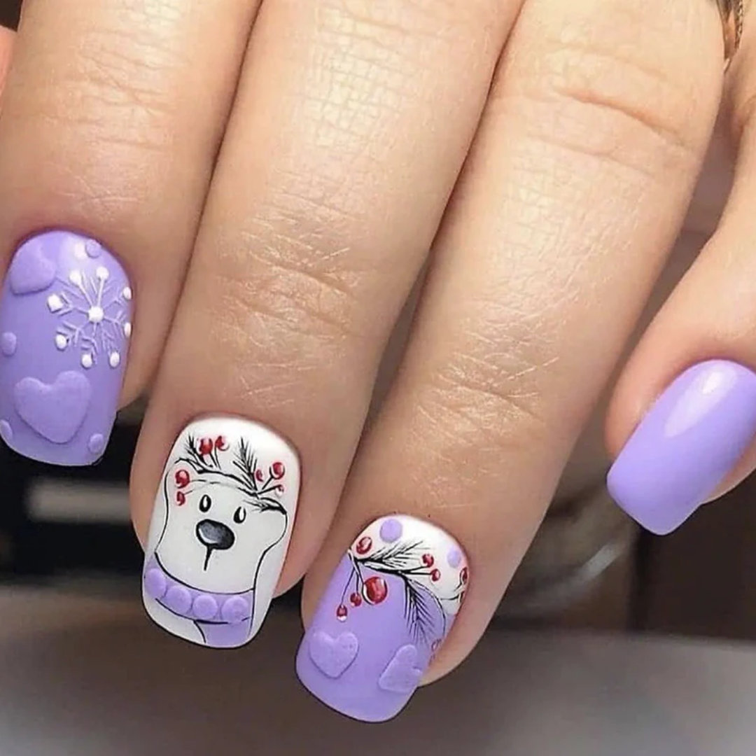 24PCS Christmas Press On Nails SB3835