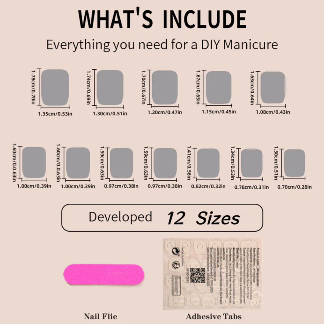 24PCS Press On Nails SB3898