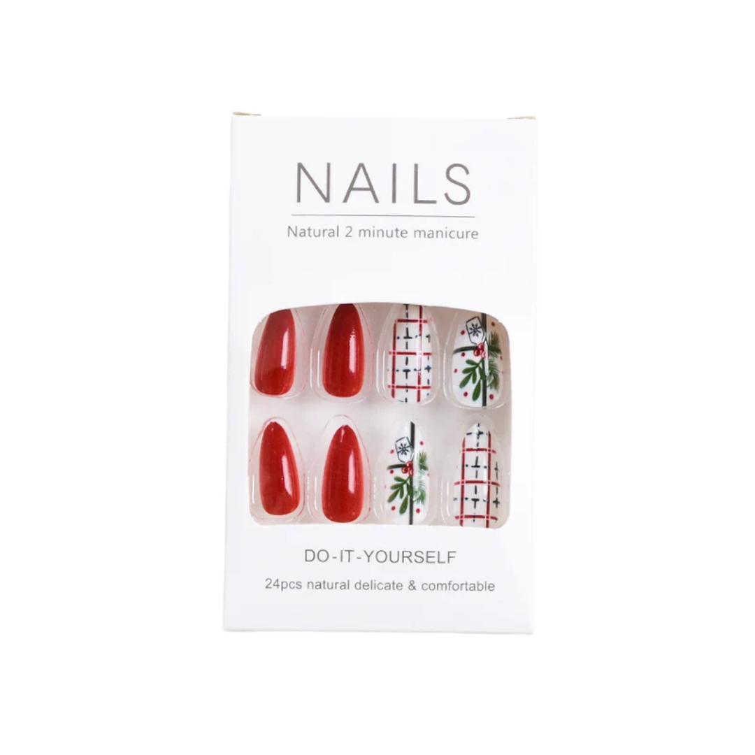24PCS Christmas Press On Nails SB3846