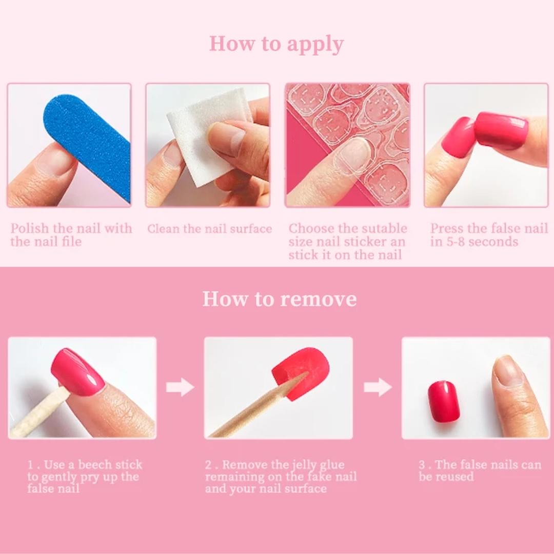 24PCS Press On Nails SB3898