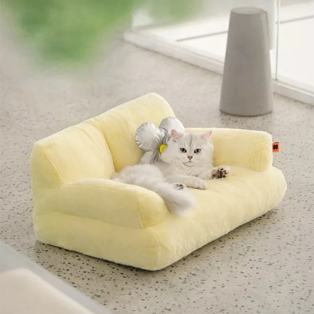 Lismali Home and Decor Royal Pet Sofa - Cat And Dog Lounging Bed With Removable Mattress Cover