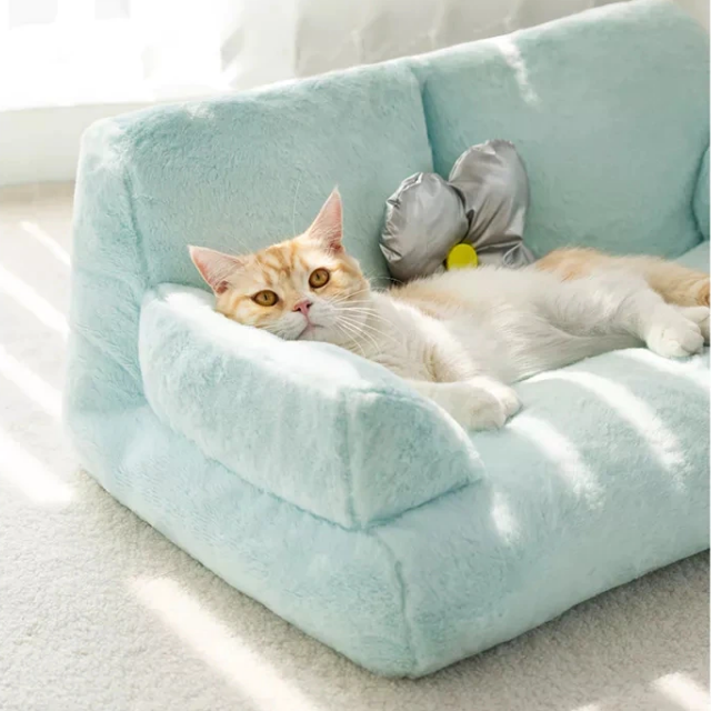 Lismali Home and Decor Royal Pet Sofa - Cat And Dog Lounging Bed With Removable Mattress Cover