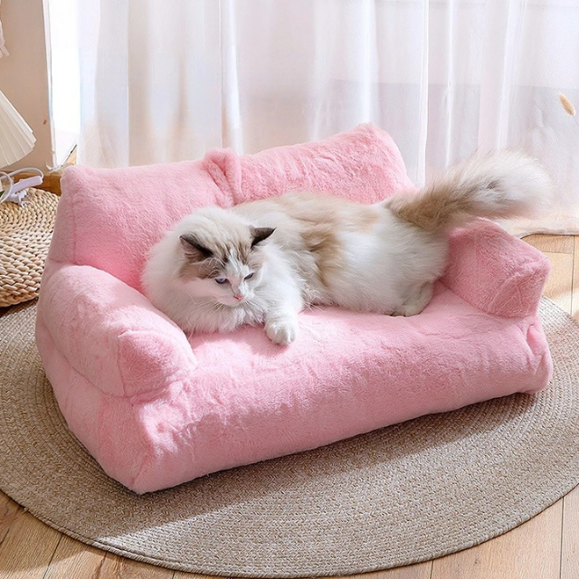 Lismali Home and Decor Royal Pet Sofa - Cat And Dog Lounging Bed With Removable Mattress Cover