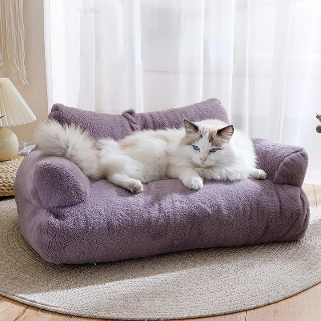 Lismali Home and Decor Royal Pet Sofa - Cat And Dog Lounging Bed With Removable Mattress Cover