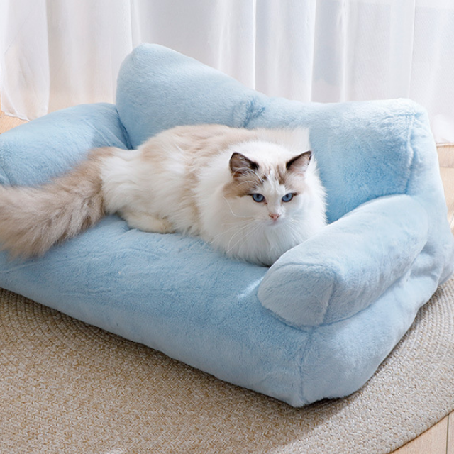 Lismali Home and Decor Royal Pet Sofa - Cat And Dog Lounging Bed With Removable Mattress Cover
