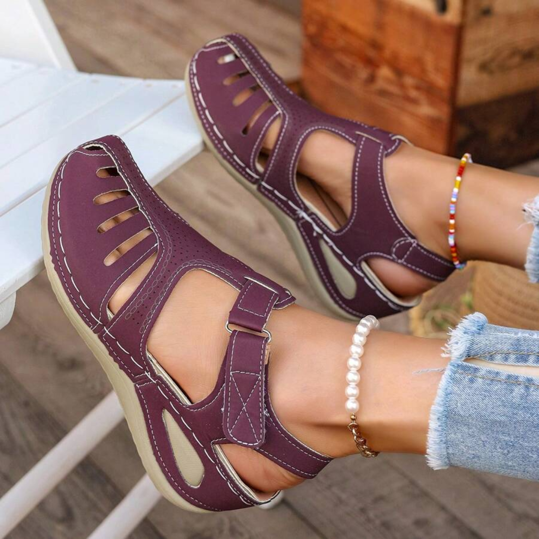 Airfleek Closed Toe Sandals For Standing All Day With Arch Support