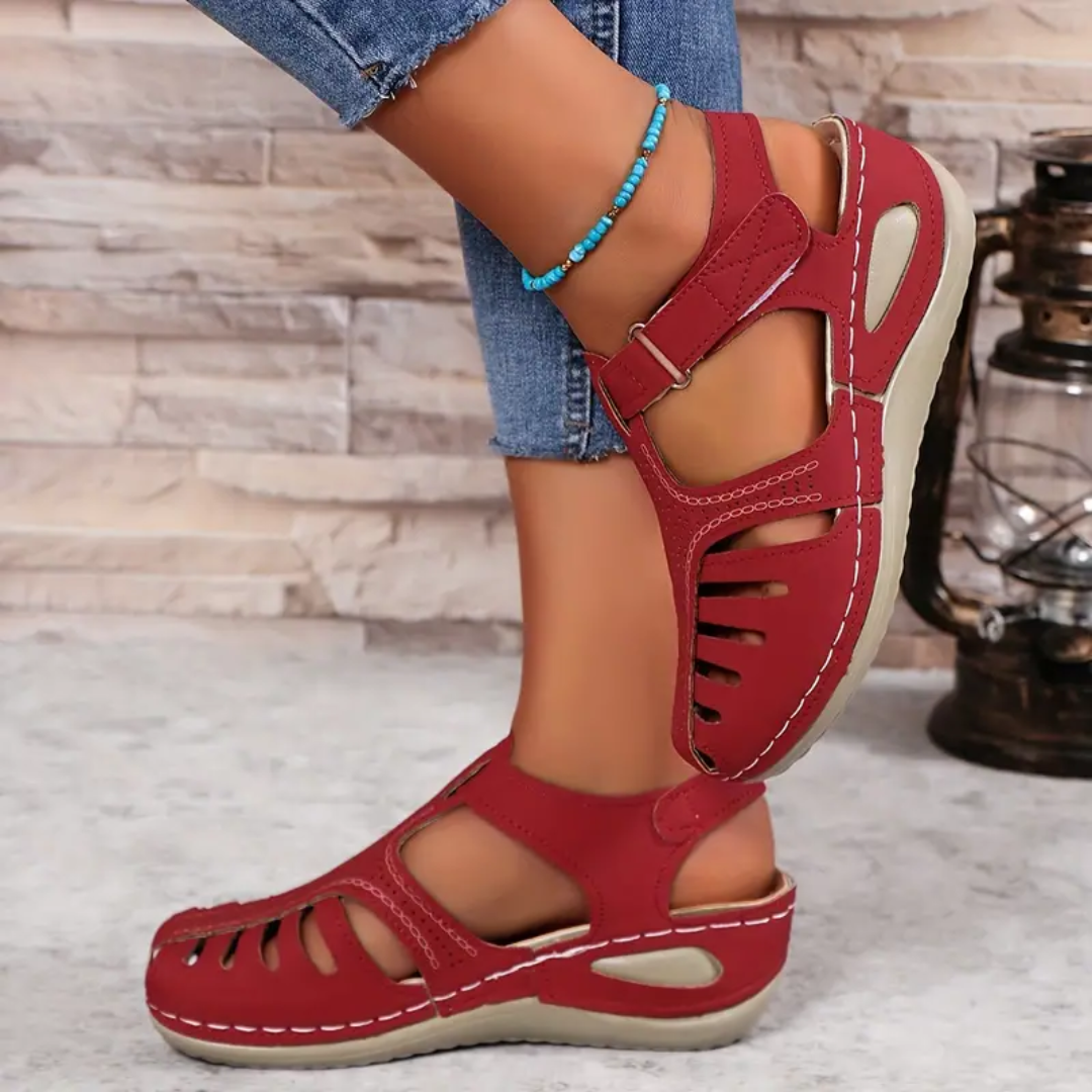 Airfleek Closed Toe Sandals For Standing All Day With Arch Support