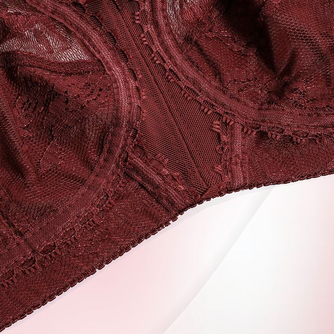 Floral Lace Full Coverage Wireless Minimizer Bra
