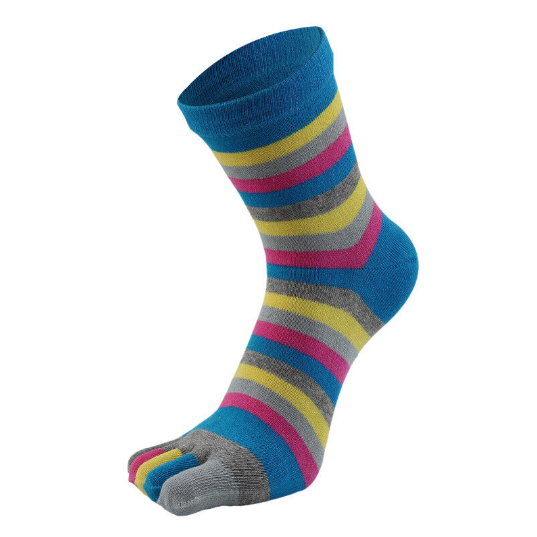 Cotton Rainbow Colorful Breathable Casual Ankle Toe Socks