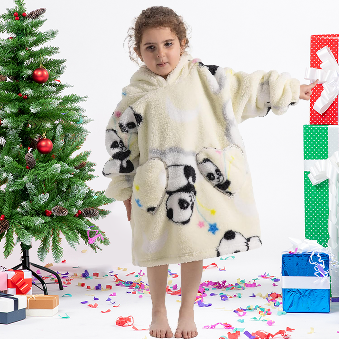 Lismali Soft Warm Kids Blanket Hoodie