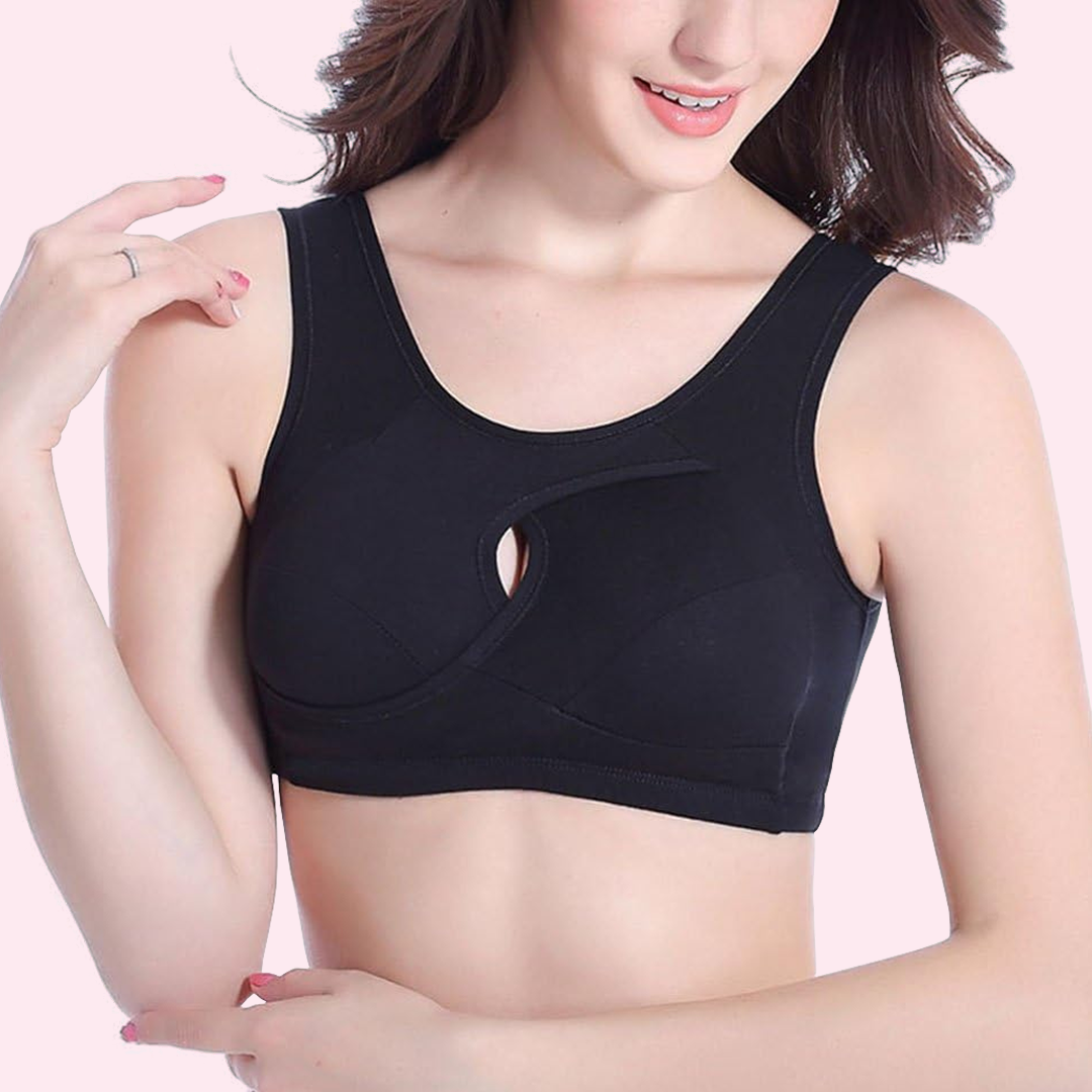 Lismali Cross Breasts Anti-Sagging Wireless Sports Bra