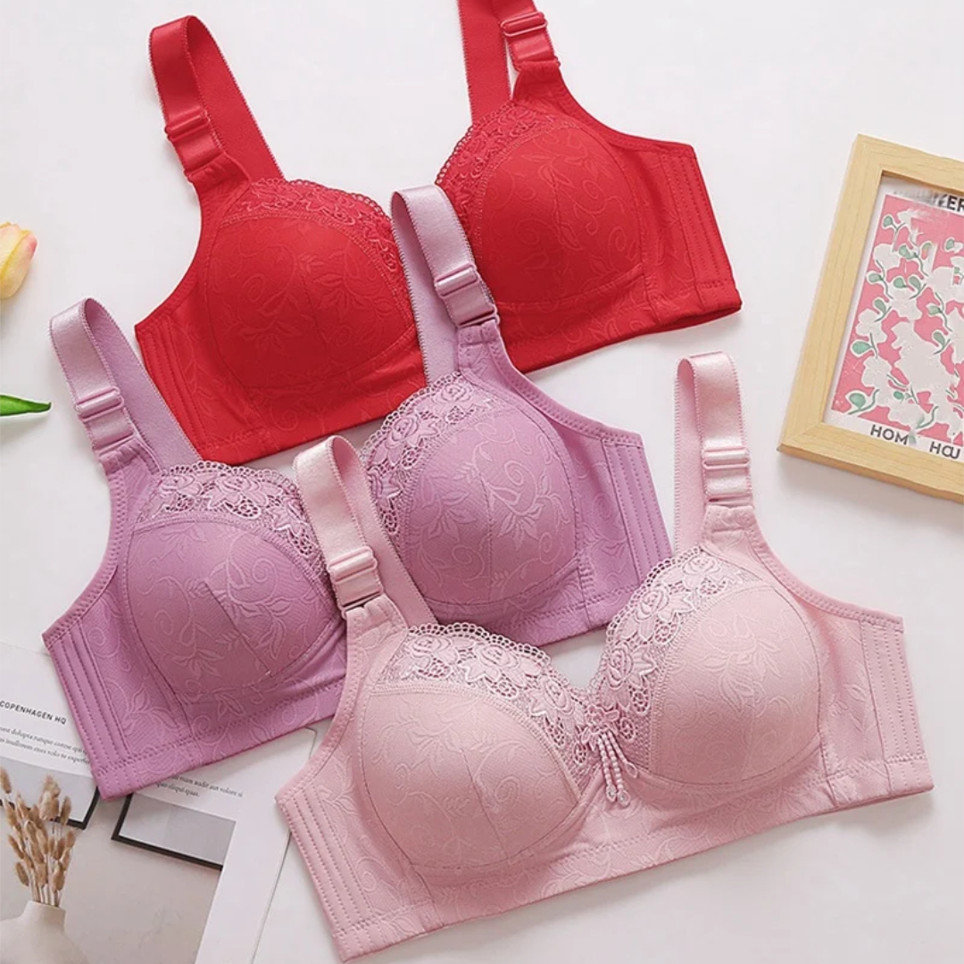 Lismali Rose Detail Lift-Up Stretch Comfortable Minimizer Bras