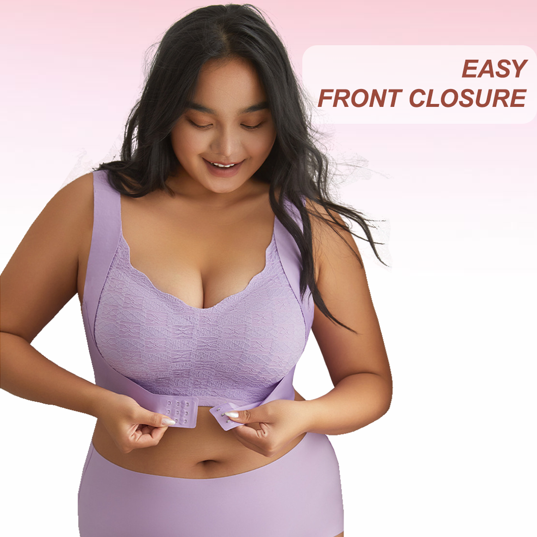 Lismali Ultra Thin Molded Cup Front Buckle Seamless Bra