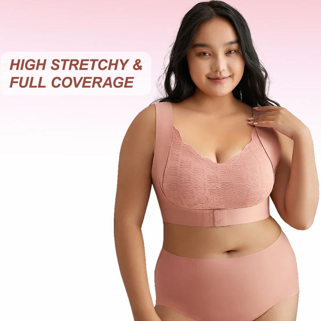 Lismali Ultra Thin Molded Cup Front Buckle Seamless Bra