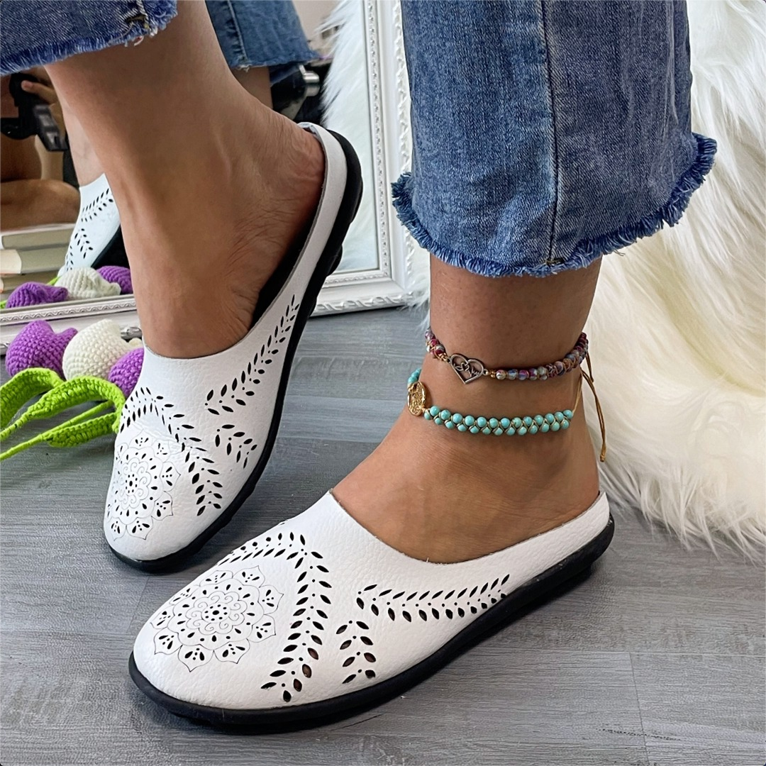 Lismali Airfleek Wide Toe Box & Wide Size Leather Slippers - Basic Colors