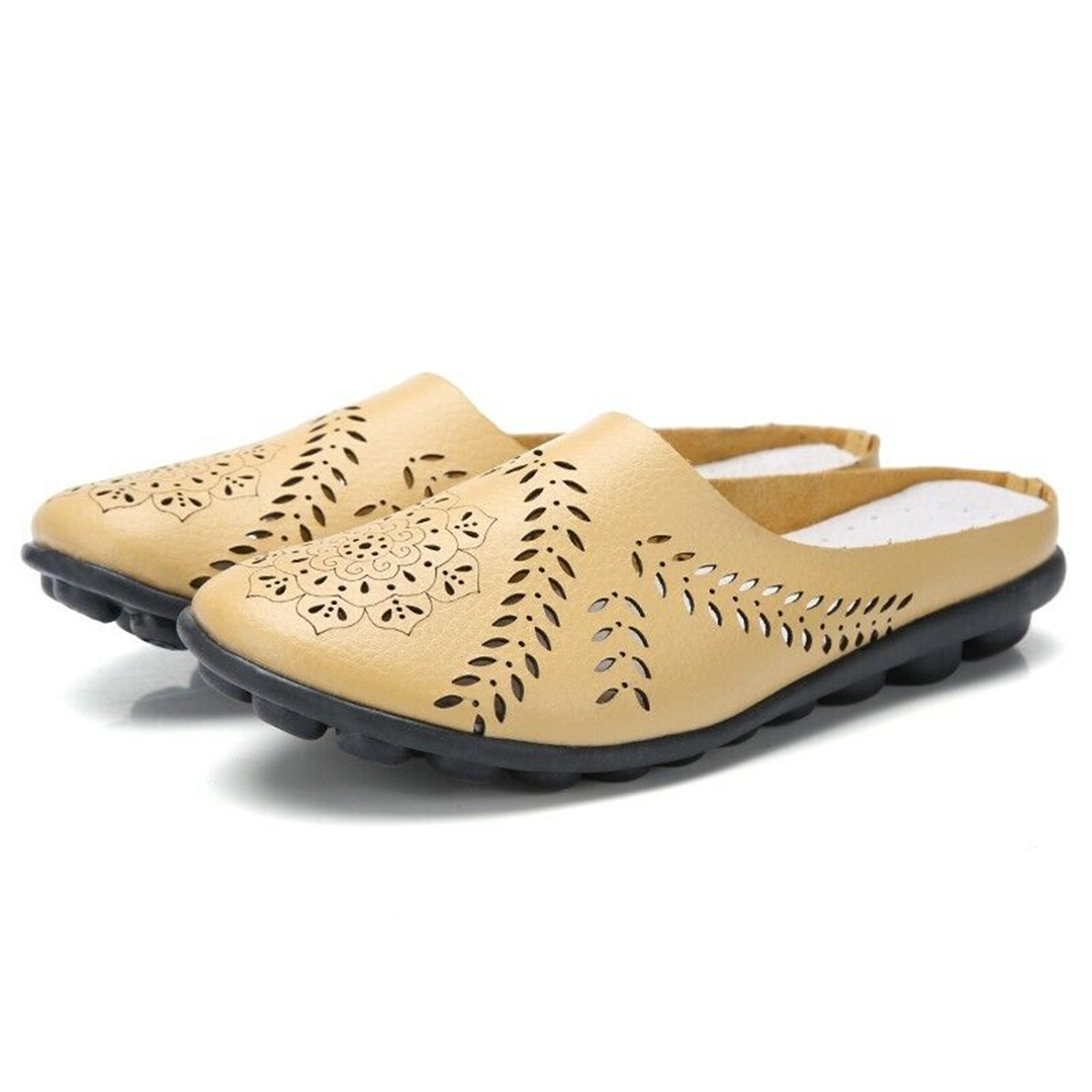 Lismali Airfleek Wide Toe Box & Wide Size Leather Slippers - Basic Colors