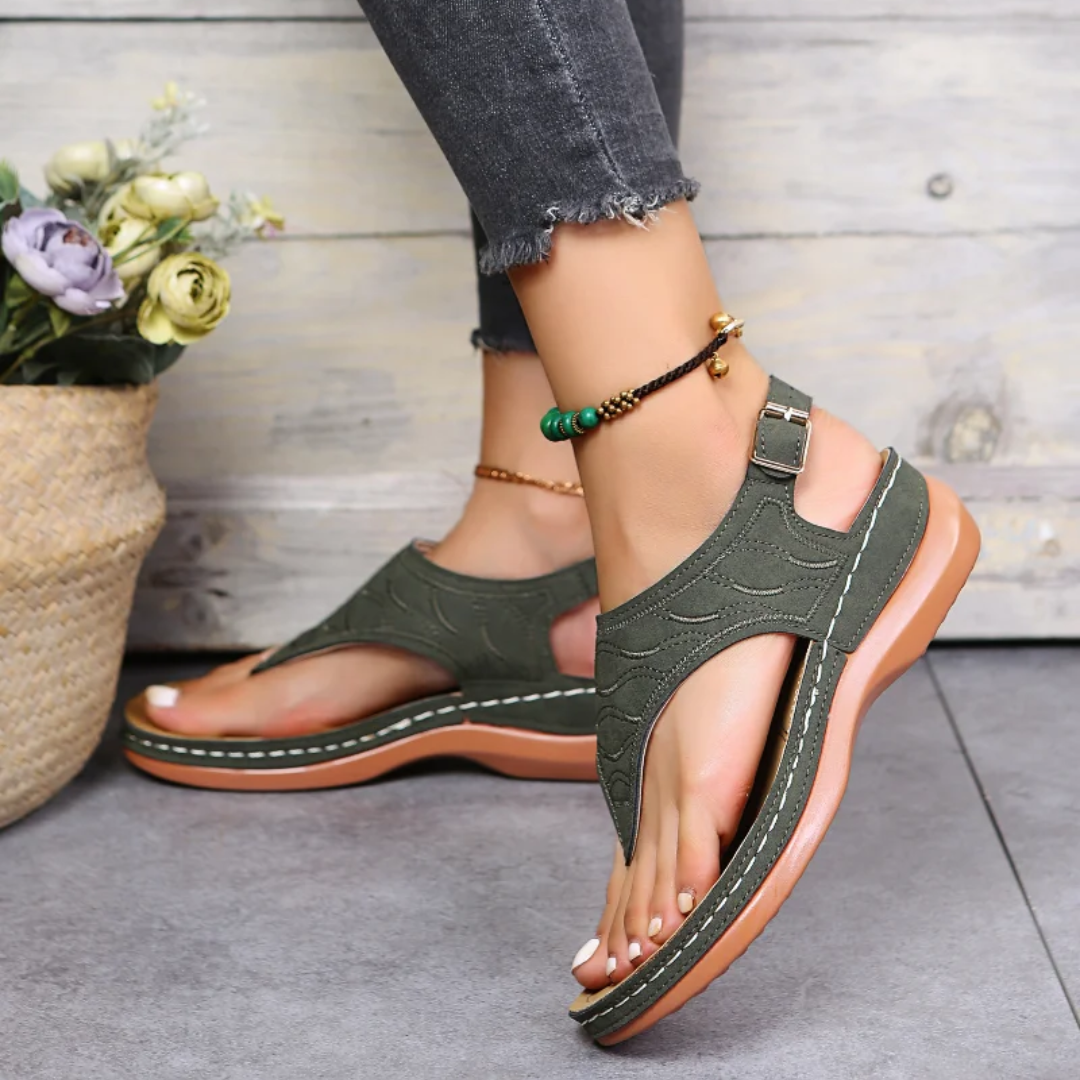 Lismali Uniqcloud Arch Support Wide Toe Box Clip Toe Sandals