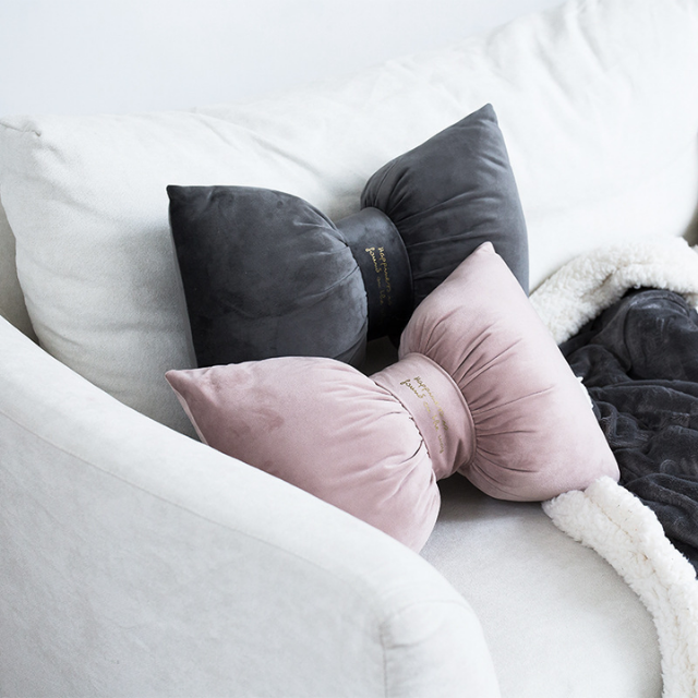 Lismali Home and Decor Silky Bow Throw Pillow