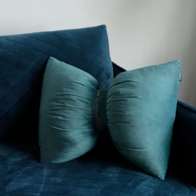 Lismali Home and Decor Silky Bow Throw Pillow