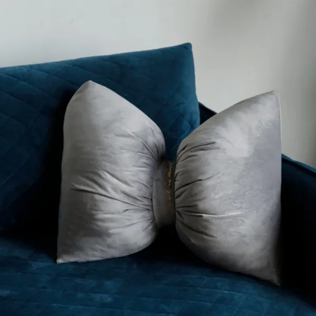Lismali Home and Decor Silky Bow Throw Pillow