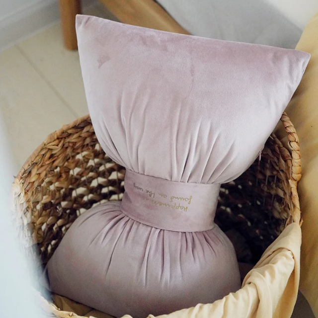 Lismali Home and Decor Silky Bow Throw Pillow