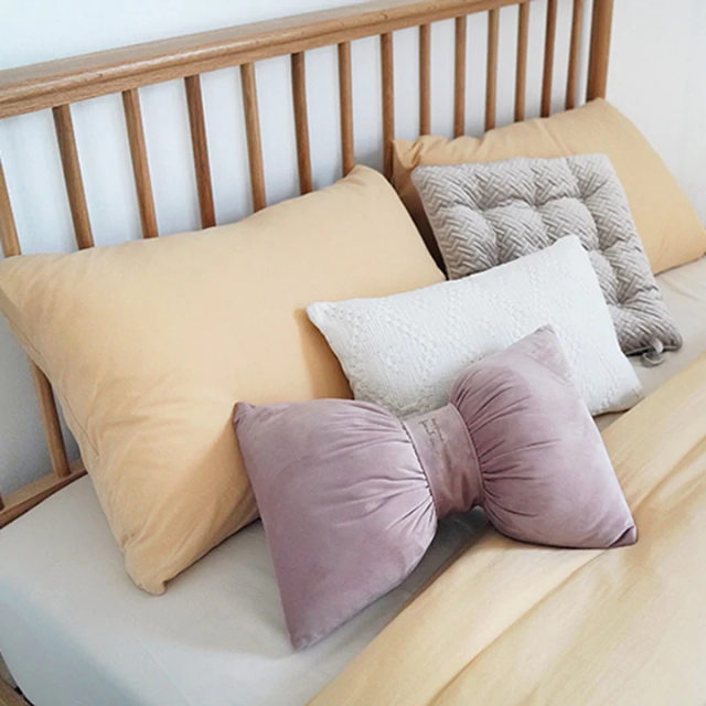 Lismali Home and Decor Silky Bow Throw Pillow