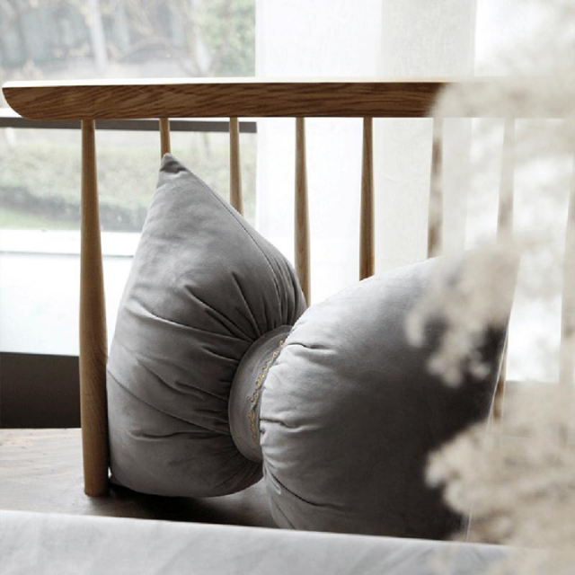 Lismali Home and Decor Silky Bow Throw Pillow
