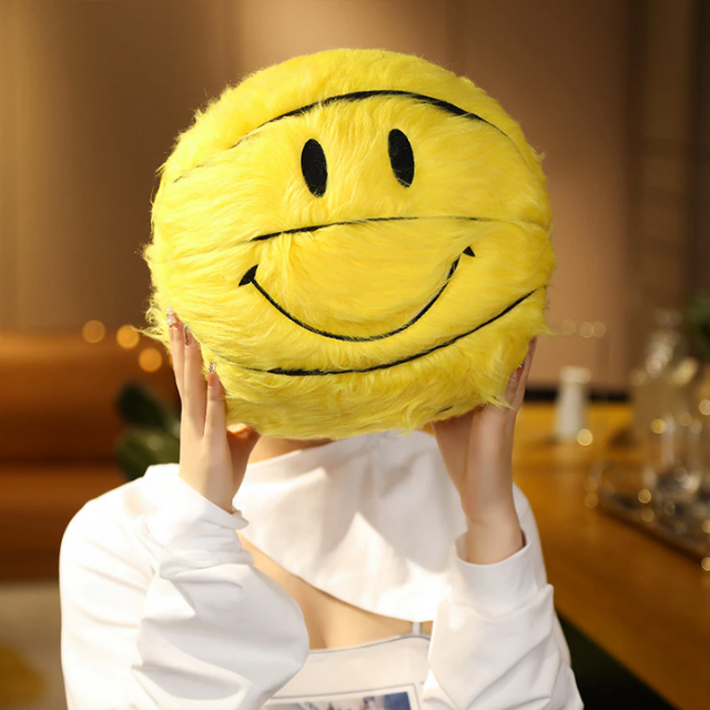 Lismali Home and Decor Smiley Face Pillow