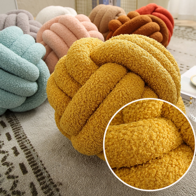 Soft Knotted Decorative Pillow