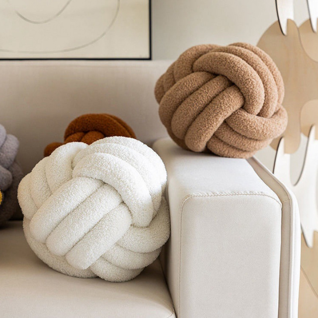 Soft Knotted Decorative Pillow