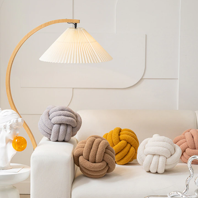 Soft Knotted Decorative Pillow