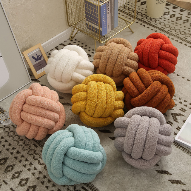 Soft Knotted Decorative Pillow