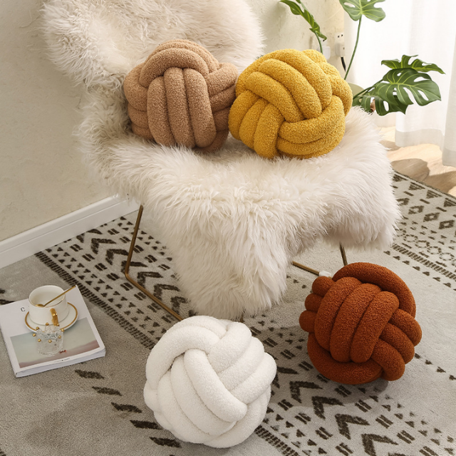 Soft Knotted Decorative Pillow