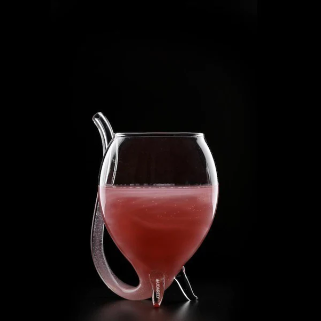 Lismali Home and Decor Straw Glasses Transparent Cat Tail Cocktail Glasses