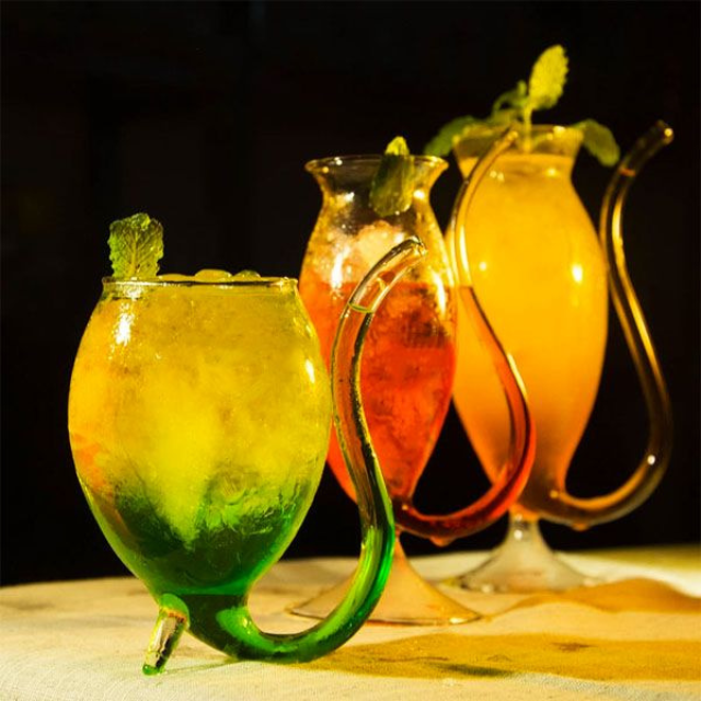 Lismali Home and Decor Straw Glasses Transparent Cat Tail Cocktail Glasses