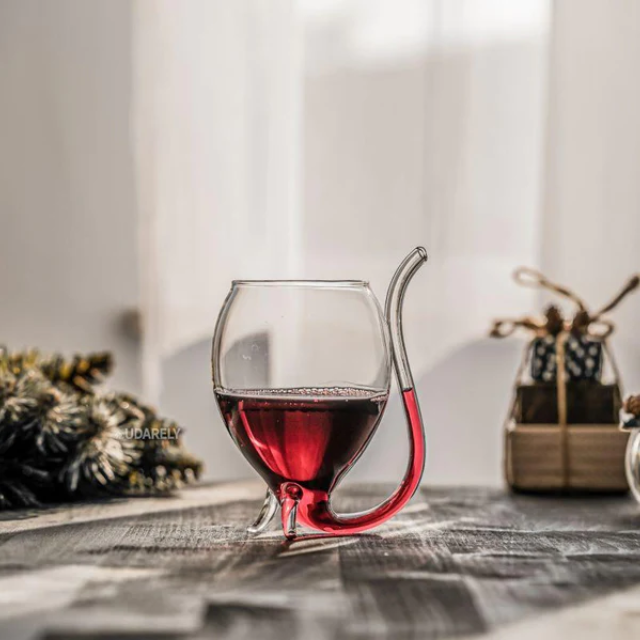 Lismali Home and Decor Straw Glasses Transparent Cat Tail Cocktail Glasses